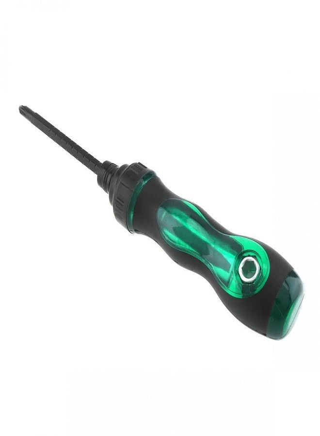 Rasdion 2 in 1 Reversible Ratchet Screwdriver with Length Adjustable, Professional Repair Tool for Application, Screwdriver with Flat & Phillips Head (Regular) - Image 1